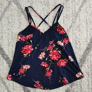 Papermoon Navy Floral Camisole, Size S